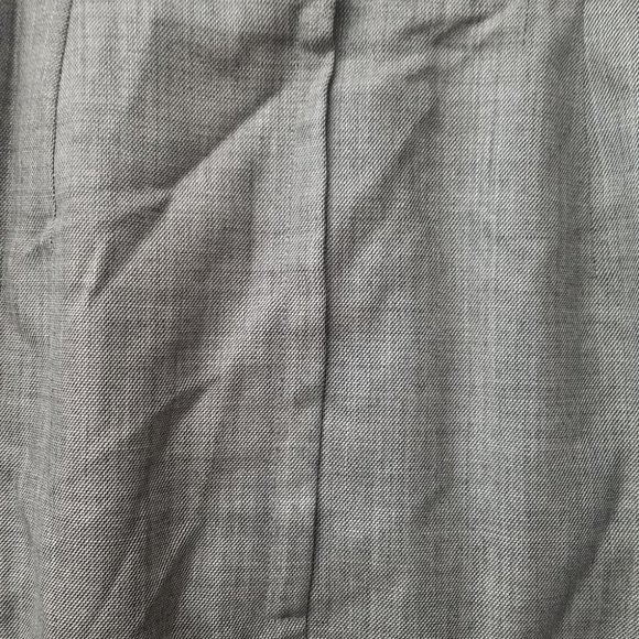 Gray A-line Skirt Wool With Black Lining With Side Slit Pockets - Picture 3 of 5